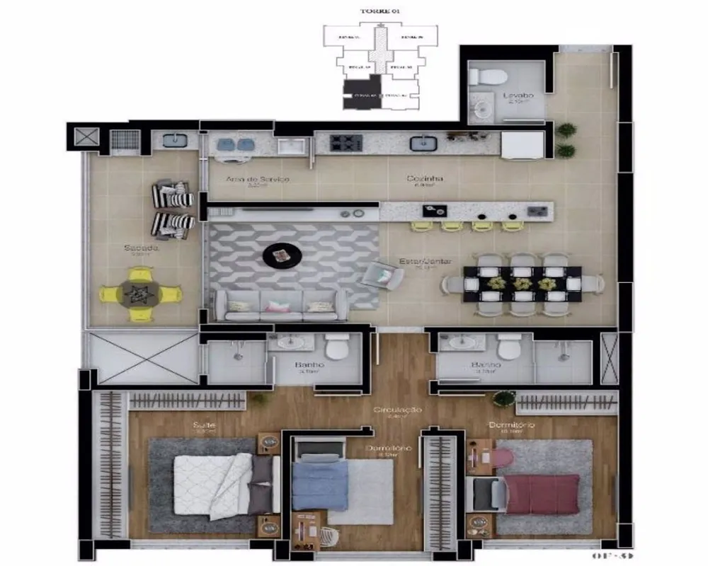 Apartamento, 3 quartos, 123 m² - Foto 5
