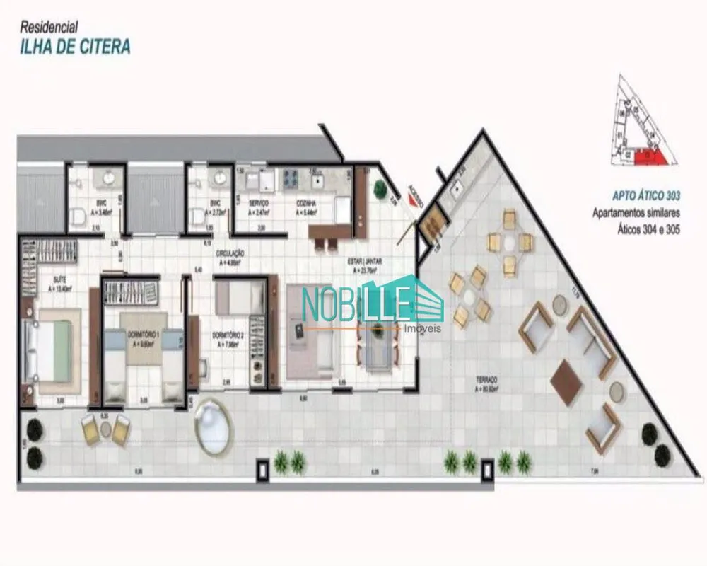 Cobertura, 3 quartos, 83 m² - Foto 19