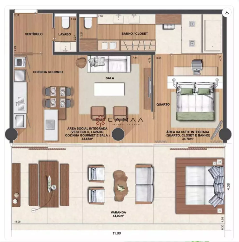 Apartamento, 1 quarto, 133 m² - Foto 20