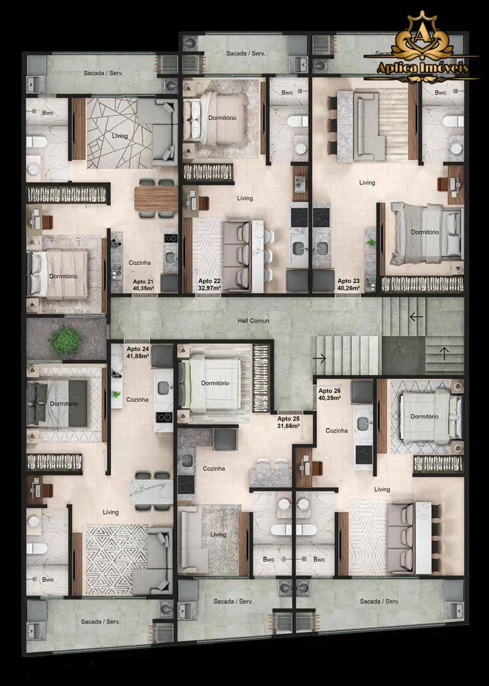 Apartamento, 1 quarto, 27 m² - Foto 8