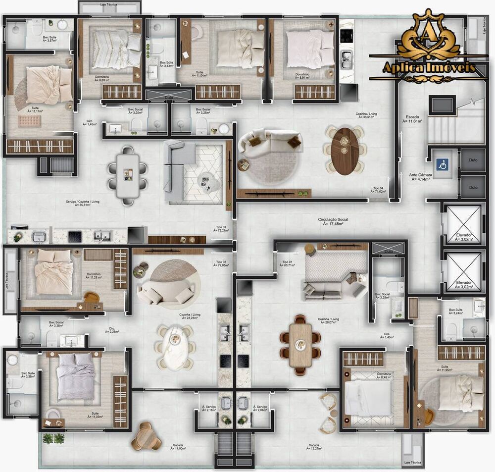 Apartamento, 2 quartos, 75 m² - Foto 1