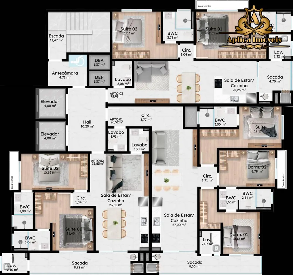 Apartamento, 2 quartos, 75 m² - Foto 8