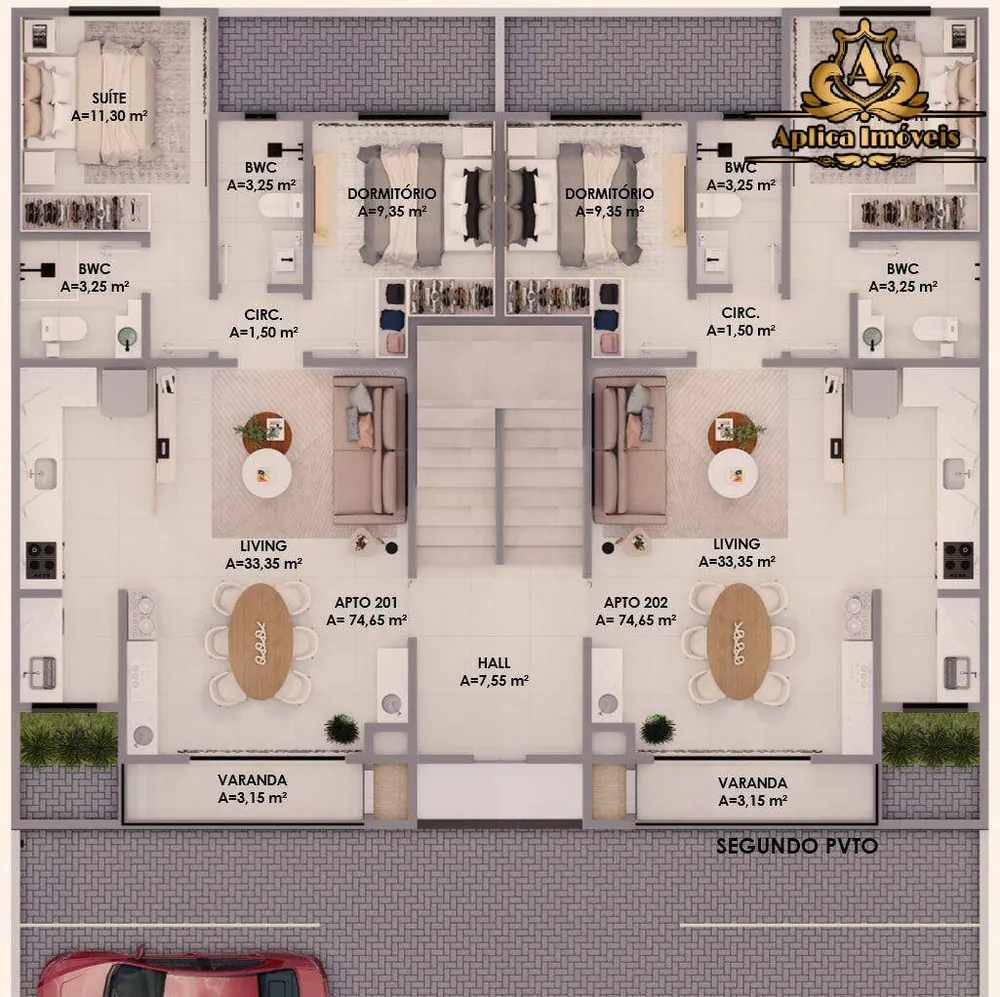 Apartamento, 2 quartos, 56 m² - Foto 11