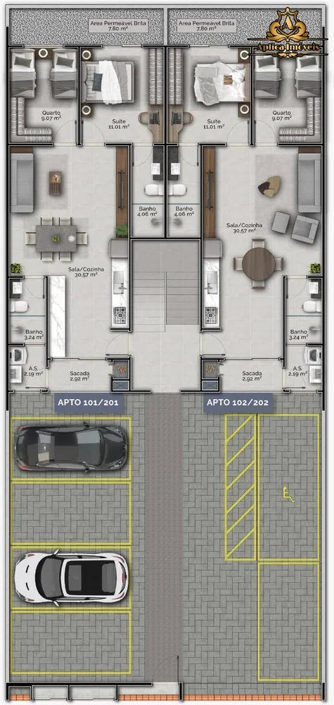 Apartamento, 2 quartos, 70 m² - Foto 1