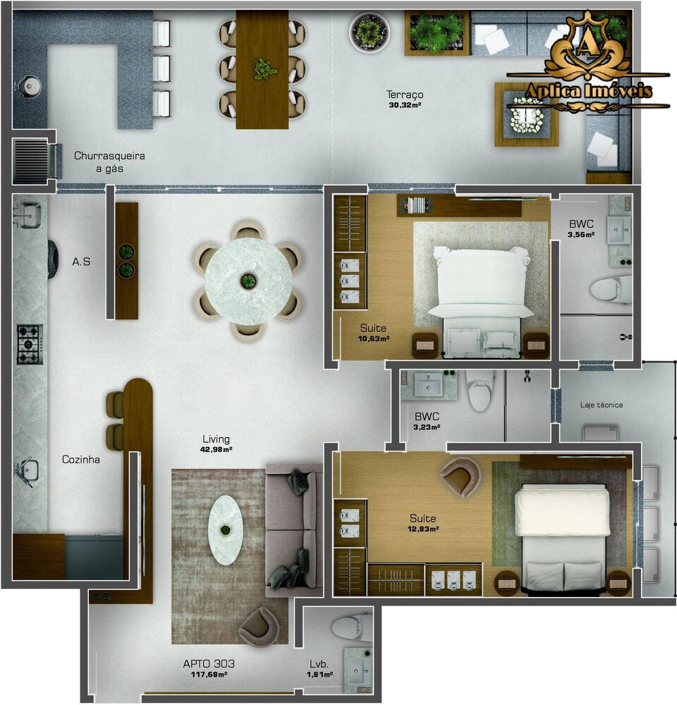 Apartamento, 2 quartos, 84 m² - Foto 3