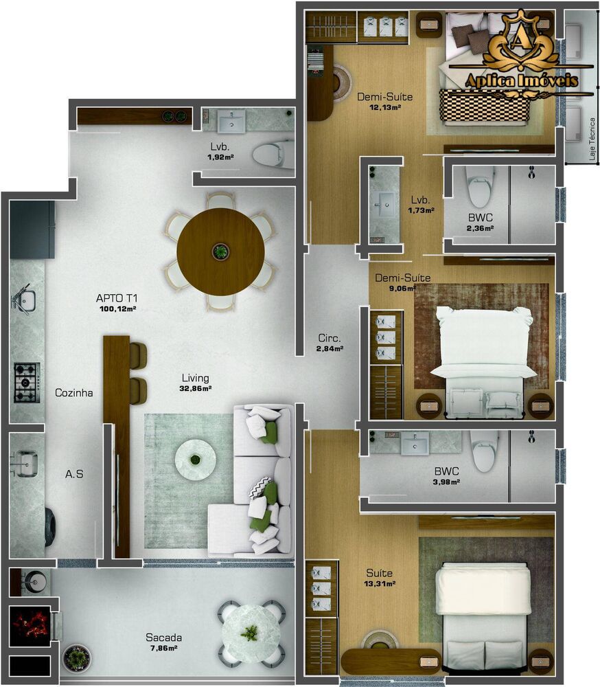 Apartamento, 2 quartos, 84 m² - Foto 2