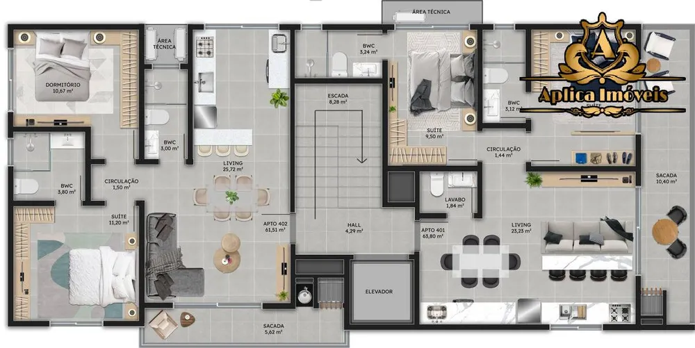 Apartamento, 2 quartos, 71 m² - Foto 3