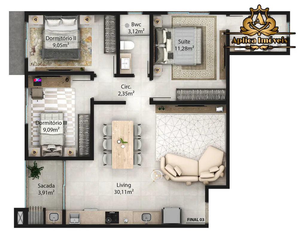 Apartamento, 3 quartos, 81 m² - Foto 9