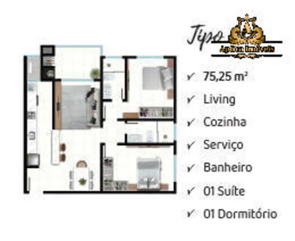 Apartamento, 2 quartos, 75 m² - Foto 6