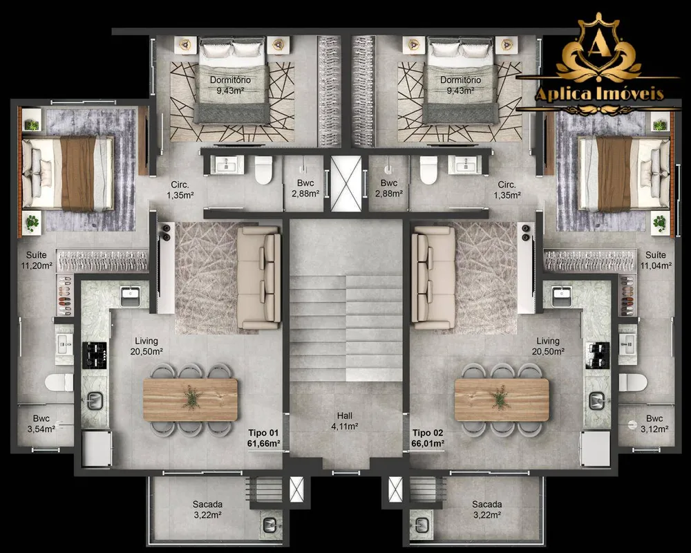 Apartamento, 2 quartos, 65 m² - Foto 9