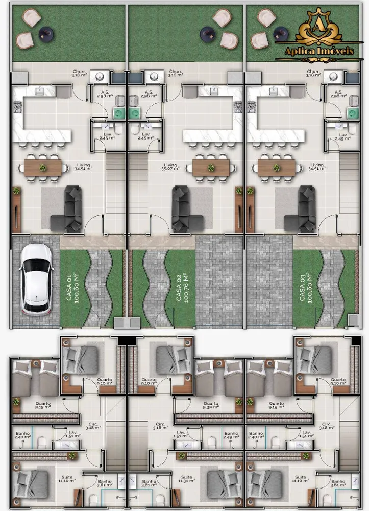 Casa, 3 quartos, 100 m² - Foto 12
