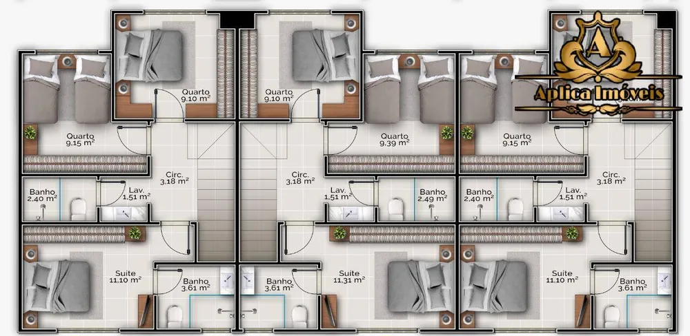 Casa, 3 quartos, 100 m² - Foto 11
