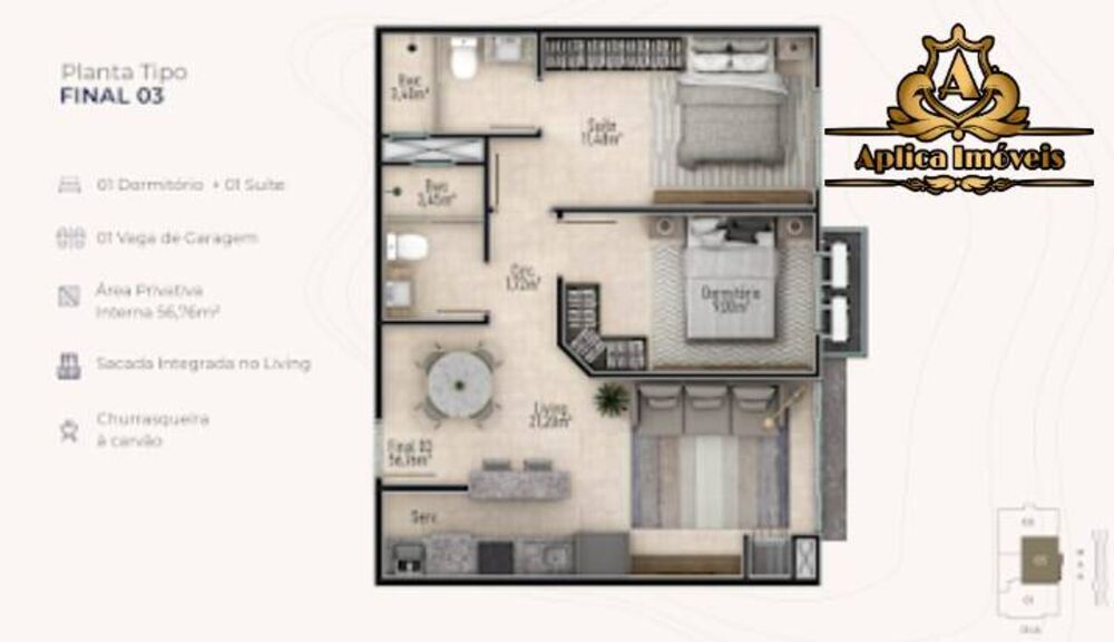 Apartamento, 2 quartos - Foto 8