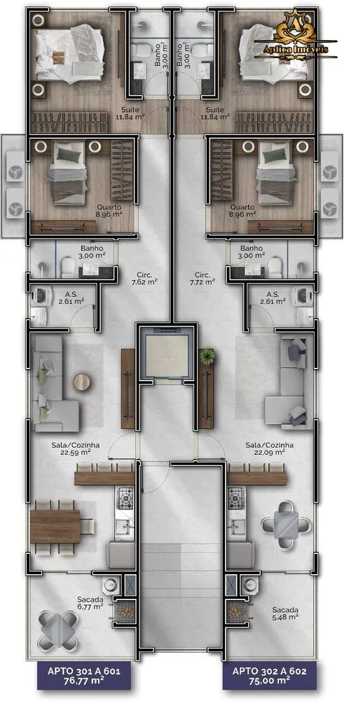 Apartamento, 2 quartos, 75 m² - Foto 6