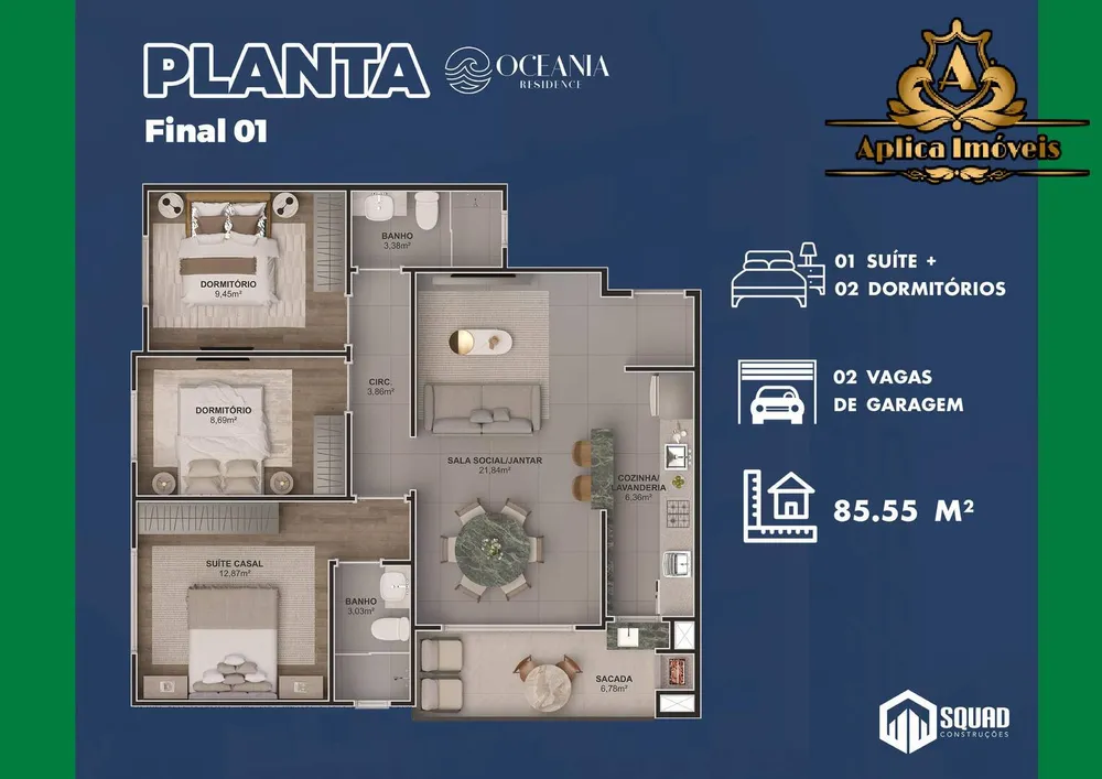 Apartamento, 2 quartos, 62 m² - Foto 7