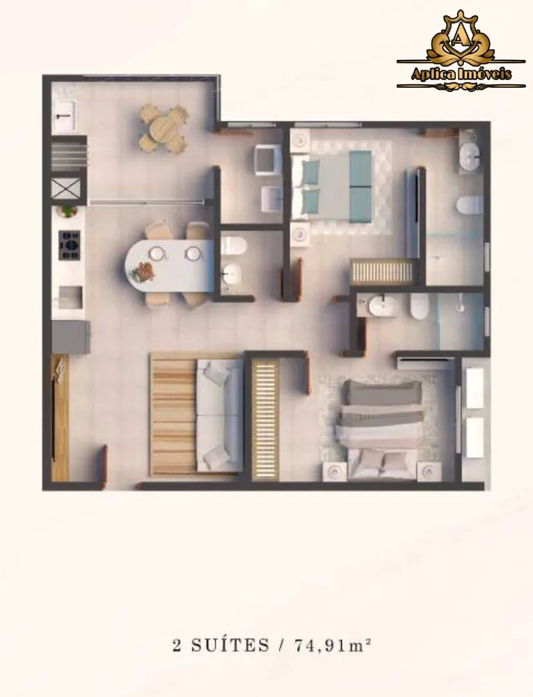 Apartamento, 2 quartos, 74 m² - Foto 9
