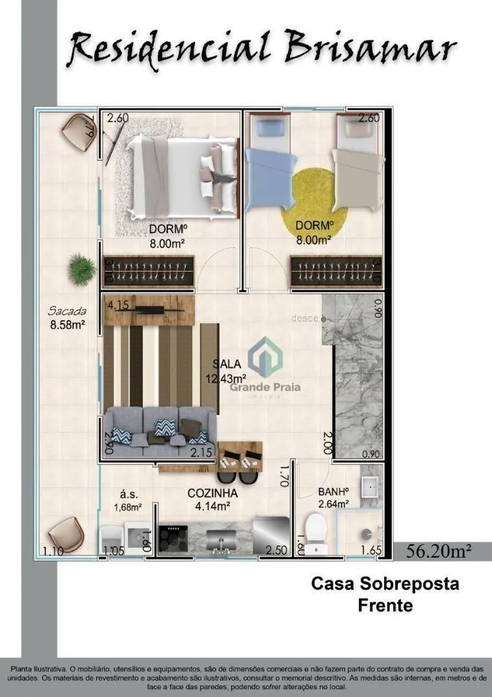 Casa, 2 quartos, 47 m² - Foto 4