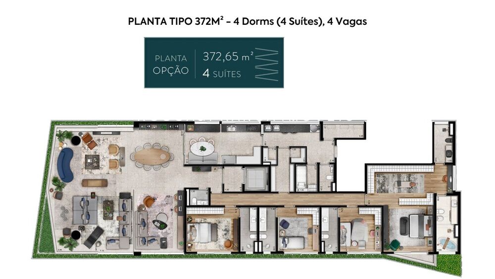 Apartamento, 4 quartos, 517 m² - Foto 4