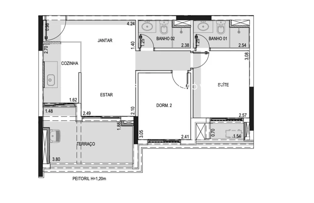 Apartamento, 2 quartos, 61 m² - Foto 1