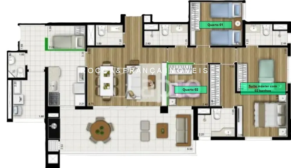 Apartamento, 3 quartos, 134 m² - Foto 6