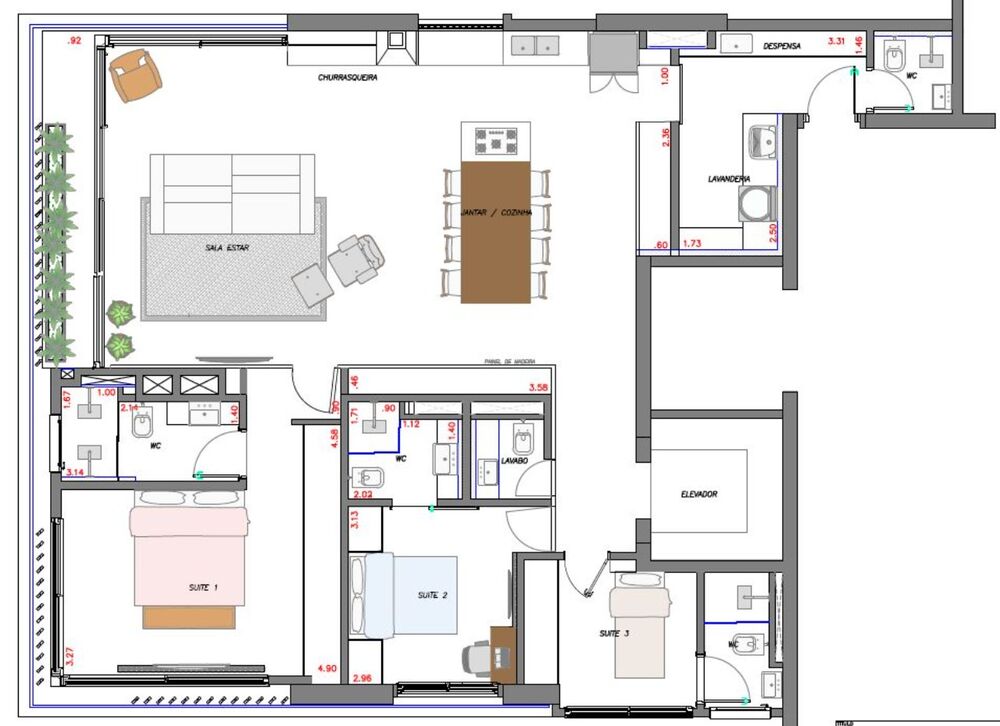 Apartamento, 3 quartos, 174 m² - Foto 7