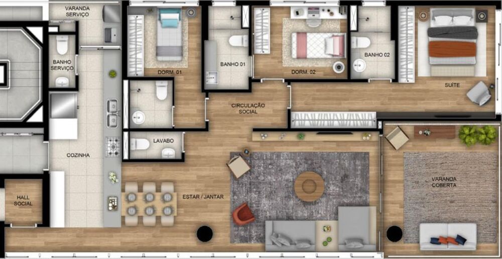 Apartamento, 3 quartos, 145 m² - Foto 4