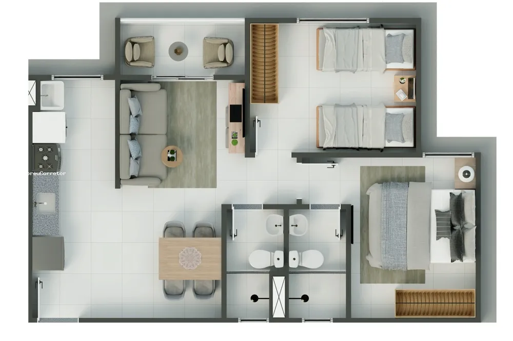 Apartamento, 2 quartos - Foto 8
