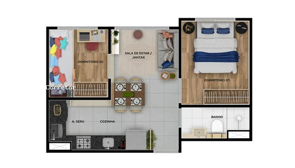 Apartamento, 2 quartos - Foto 10
