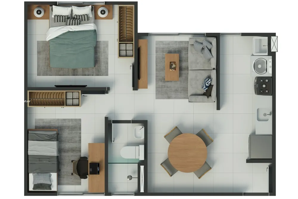Apartamento, 2 quartos - Foto 2