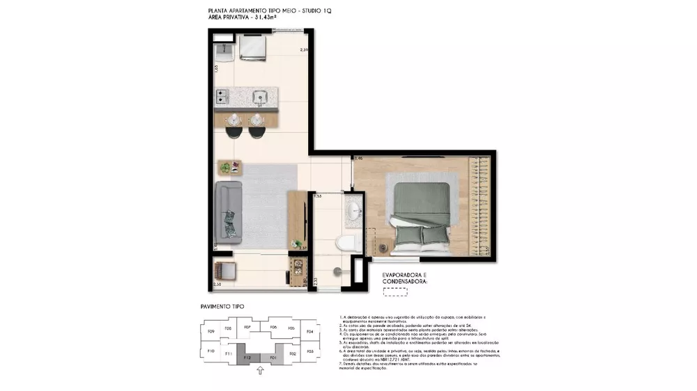 Apartamento, 1 quarto - Foto 3