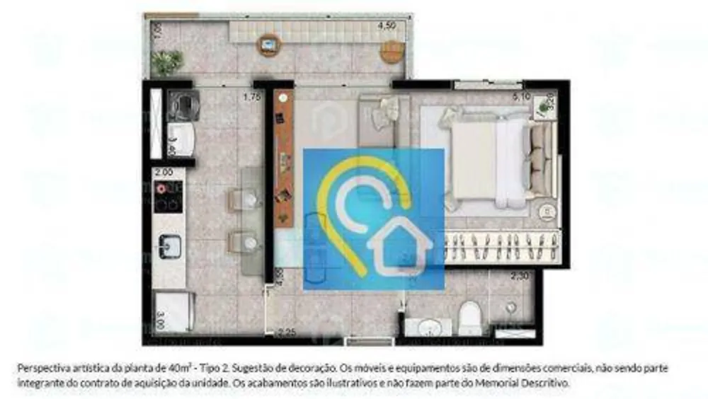 Apartamento, 1 quarto, 40 m² - Foto 3