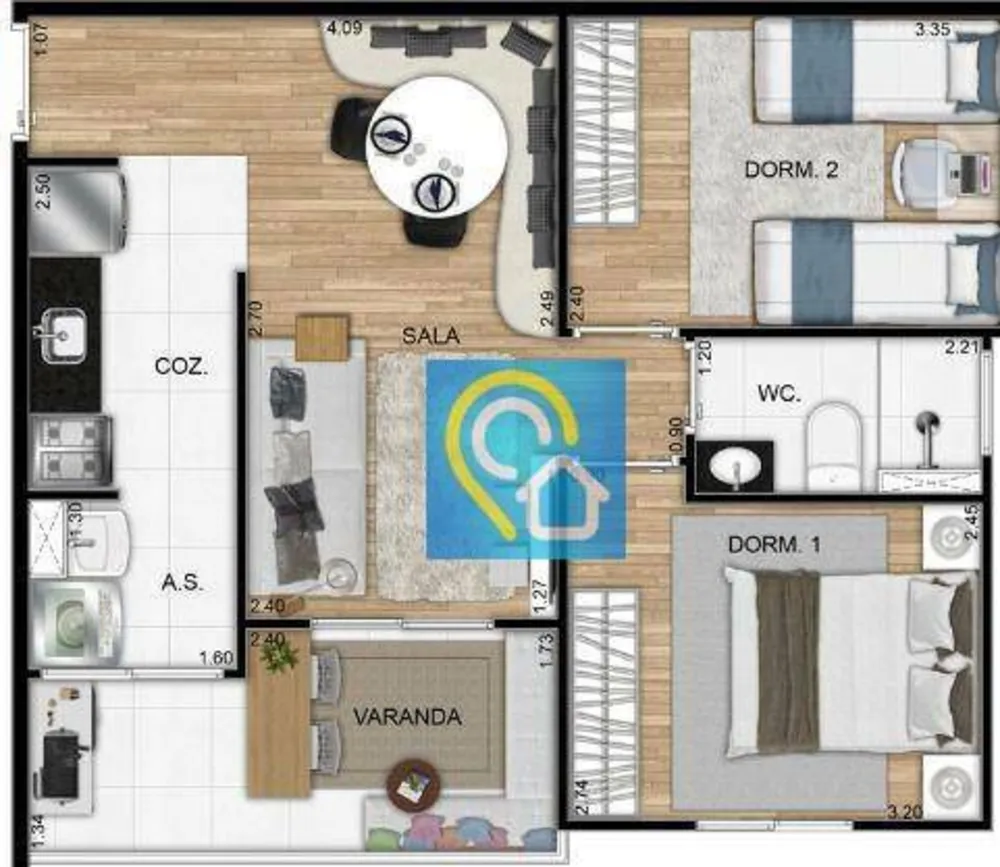 Apartamento, 2 quartos, 52 m² - Foto 12