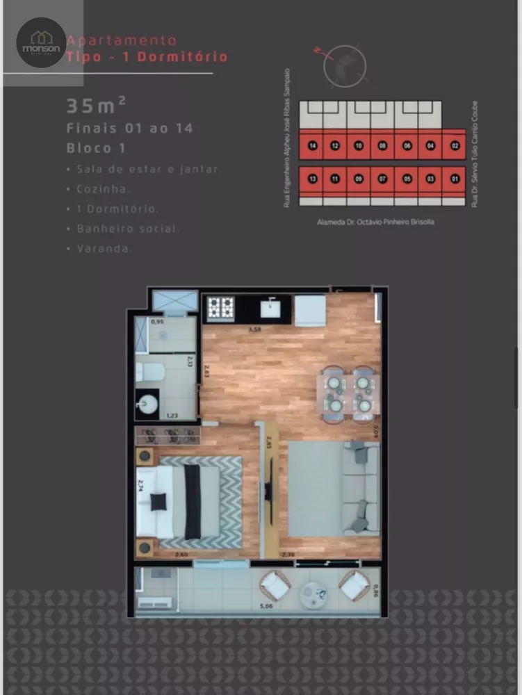 Apartamento, 2 quartos, 45 m² - Foto 2