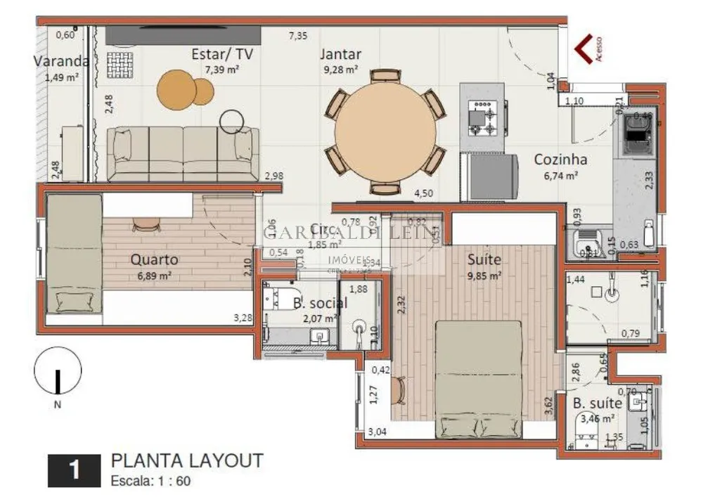 Apartamento, 2 quartos, 67 m² - Foto 8