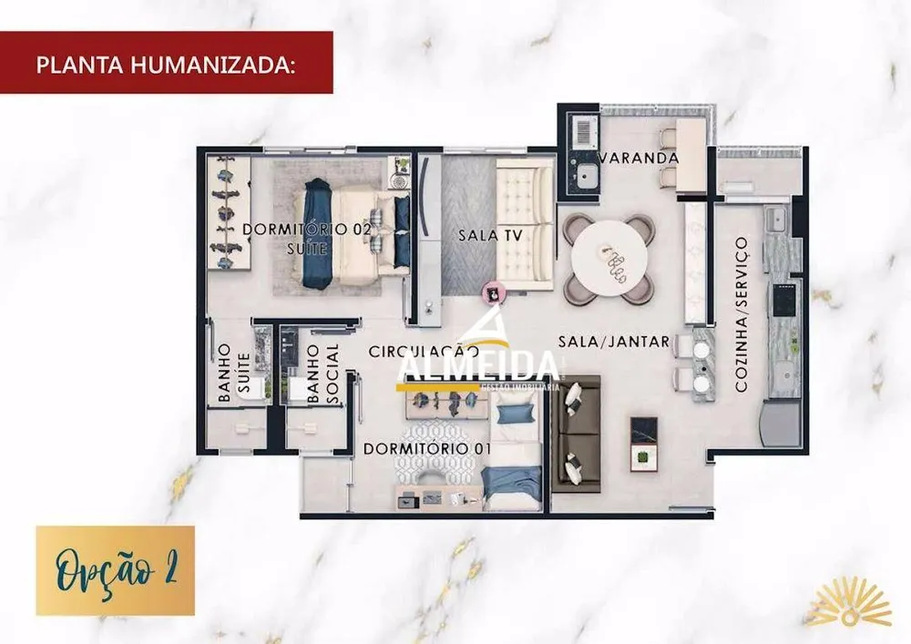 Apartamento, 2 quartos, 56 m² - Foto 4