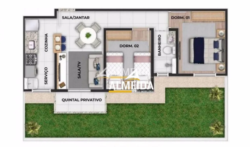 Apartamento, 2 quartos, 48 m² - Foto 3
