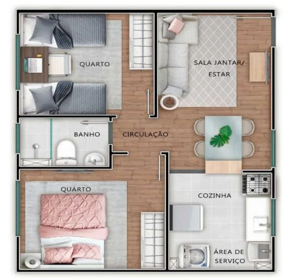 Apartamento, 2 quartos, 1 m² - Foto 8