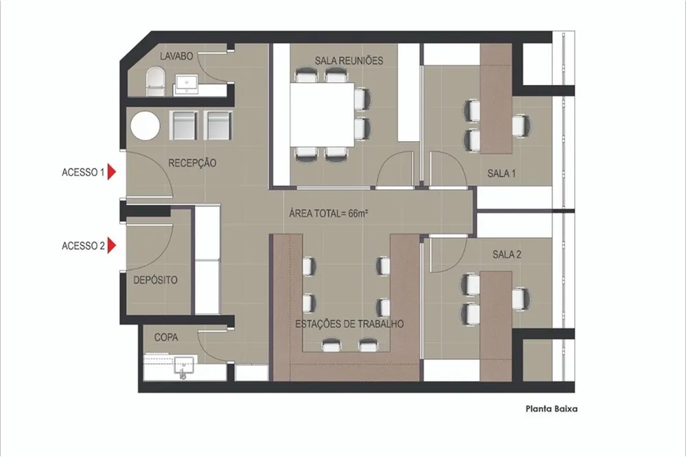 Sala-Conjunto, 65 m² - Foto 1