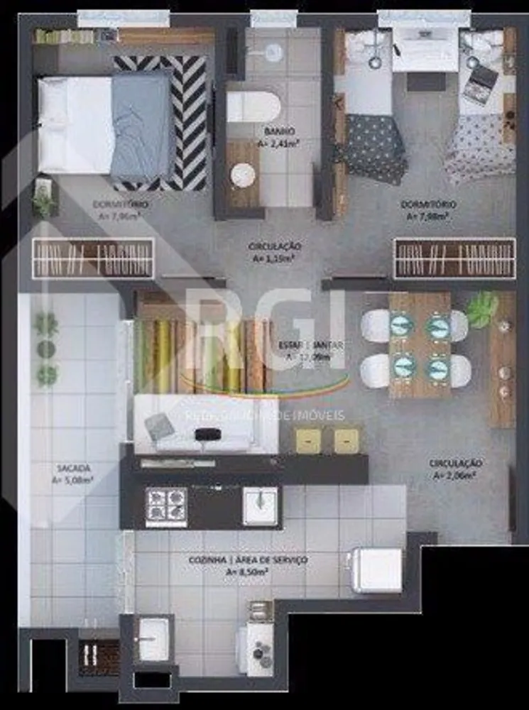 Cobertura, 3 quartos, 103 m² - Foto 3