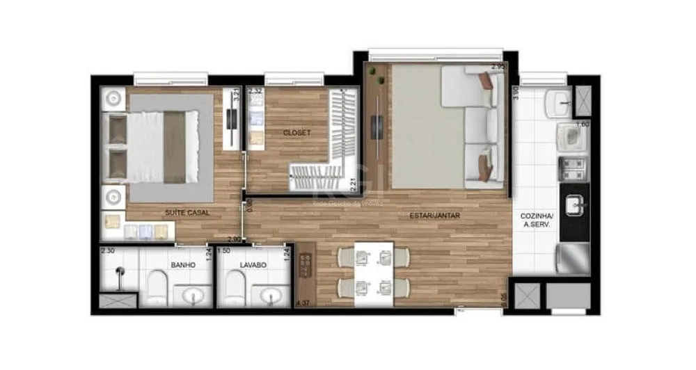 Casa, 2 quartos, 10953 m² - Foto 1