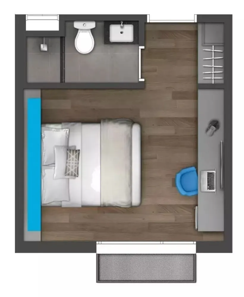 Flat/Apart Hotel, 1 quarto, 18 m² - Foto 1
