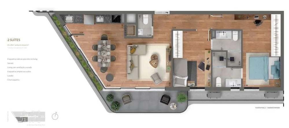 Sala-Conjunto, 37 m² - Foto 1