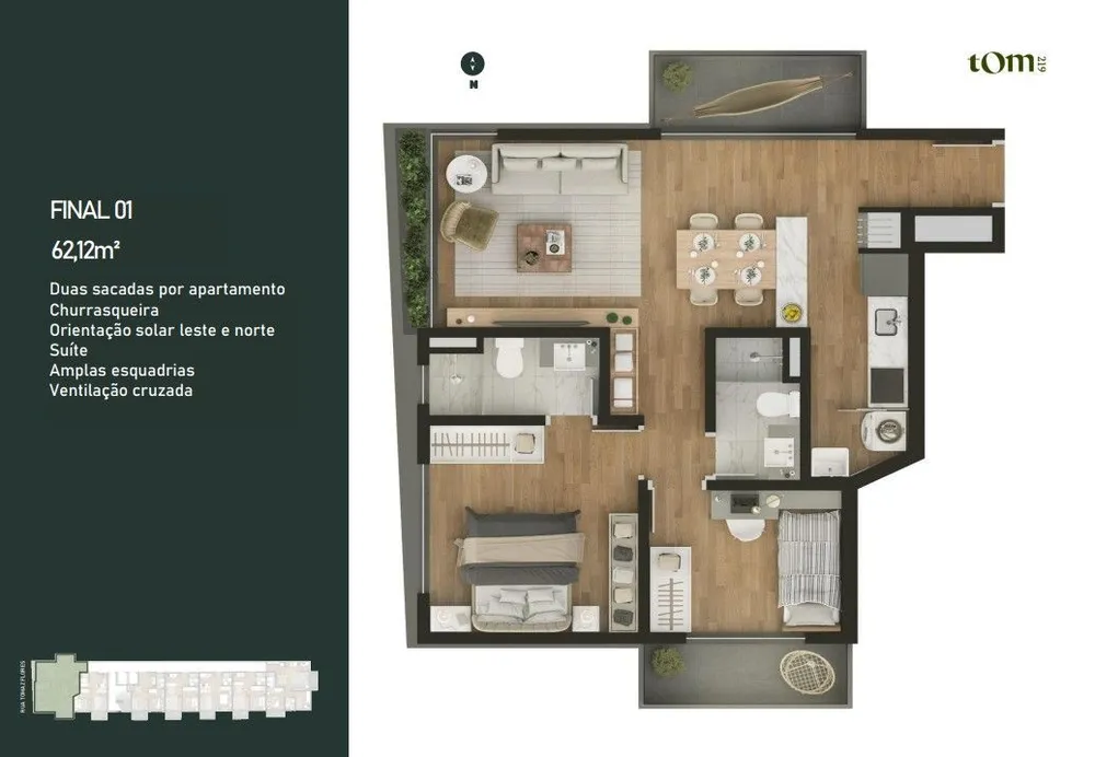 Apartamento, 1 quarto, 53 m² - Foto 5
