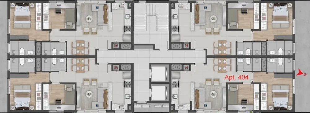 Apartamento, 2 quartos, 1 m² - Foto 2