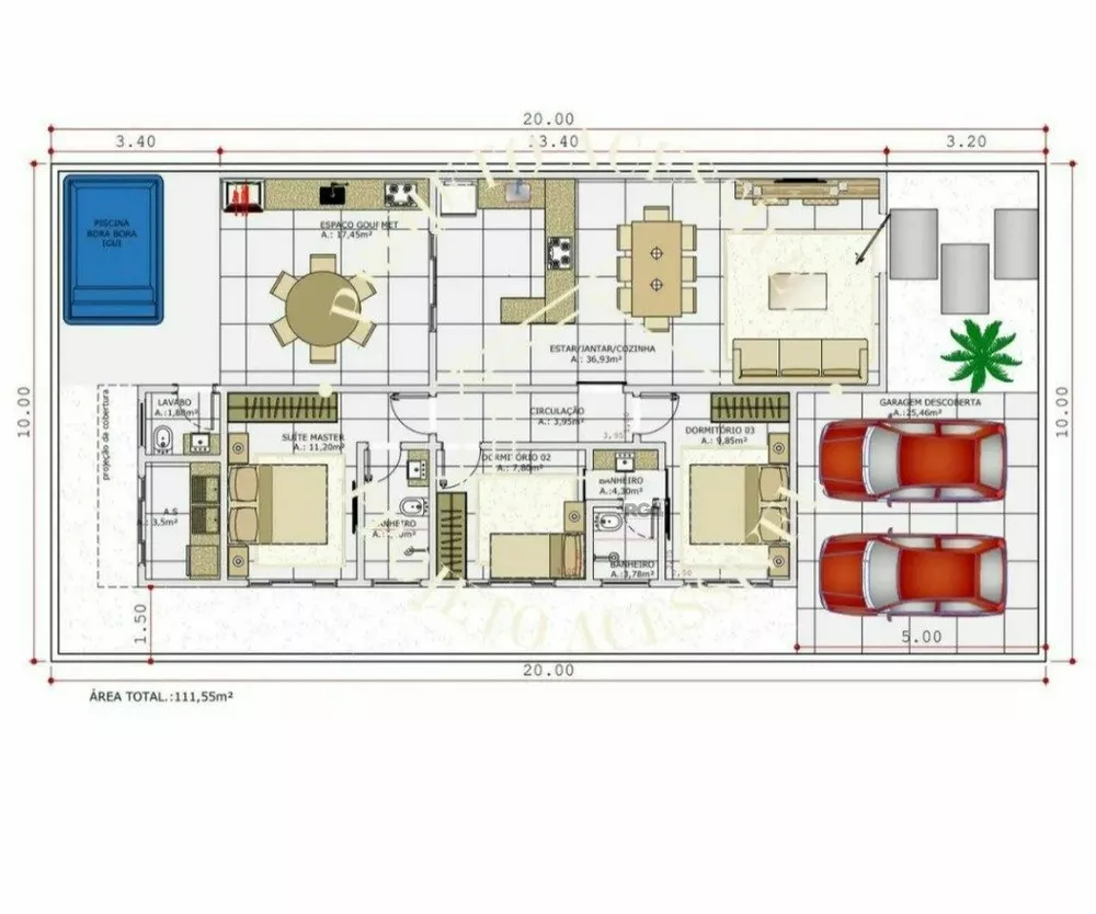 Casa à venda com 3 quartos, 101m² - Foto 2