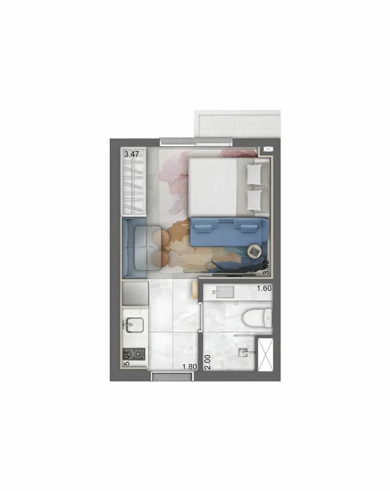 Apartamento, 1 quarto, 18 m² - Foto 12