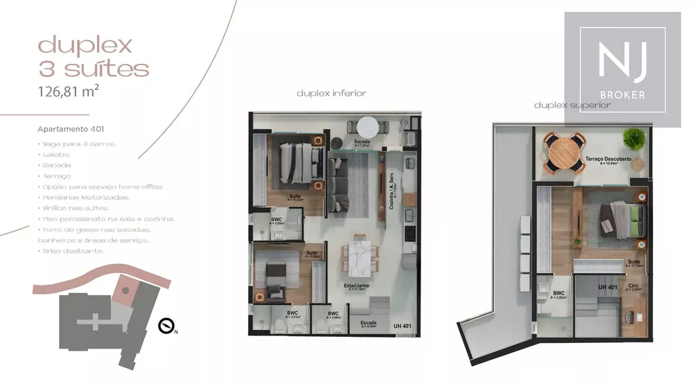 Apartamento, 3 quartos, 126 m² - Foto 1