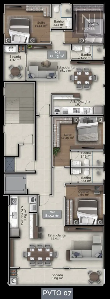 Apartamento, 3 quartos, 86 m² - Foto 9