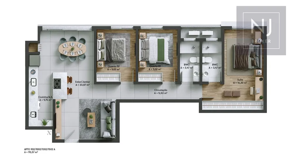 Apartamento, 3 quartos, 95 m² - Foto 20