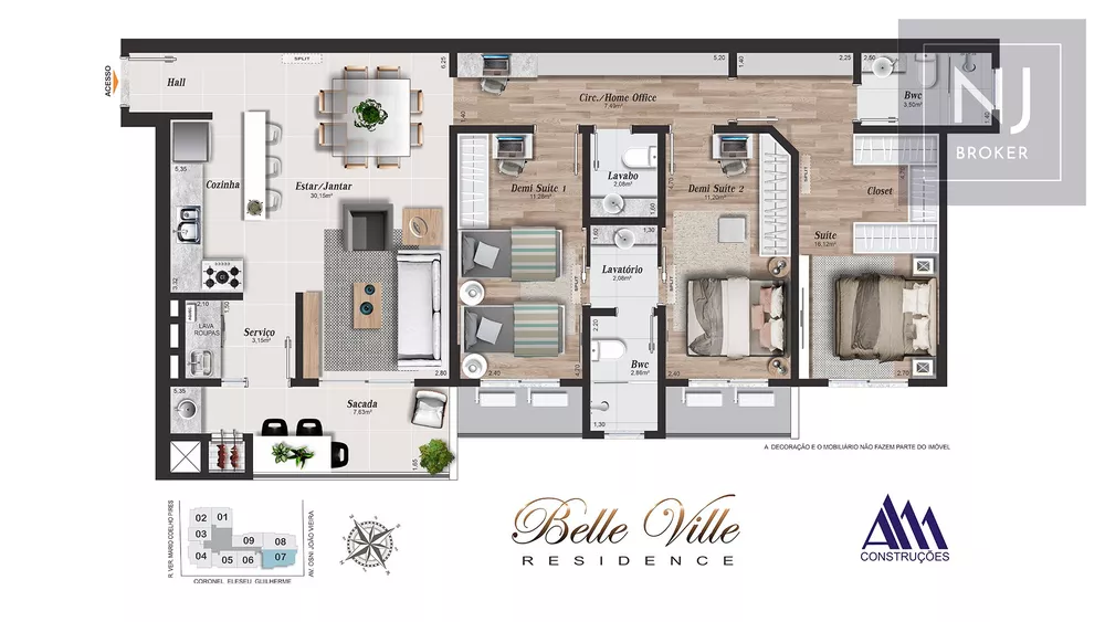 Apartamento, 3 quartos, 112 m² - Foto 1
